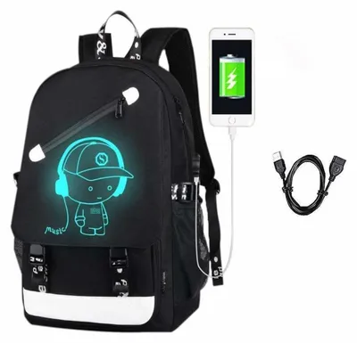Produktbild von USB-Schulrucksack, Schulrucksack, Sportrucksack, Freizeitrucksack, Tagesrucksack mit Schloss für Mädchen