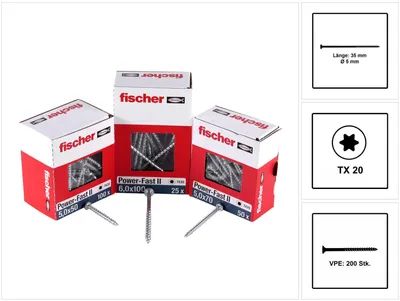 Zdjęcie produktu dla Fischer 670370, Śruba, Stal nierdzewna, Drewno, Ogólna użyteczność, Gwint częściowy, Łeb kopułkowy