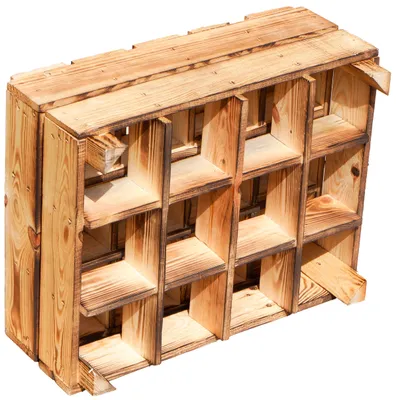 Produktbild von Flaschenregal geflammt für 12 Flaschen, 50 cm breit, 40 cm hoch, 23 cm tief