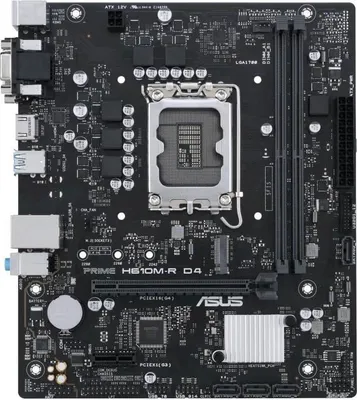 Image de Carte mère ASUS PRIME H610M-R D4, Intel H610, LGA 1700, Micro ATX, DDR4, 64 Go