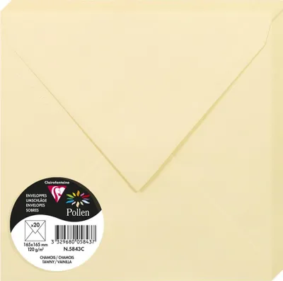 Image de Clairefontaine Enveloppes 165x165 chamois