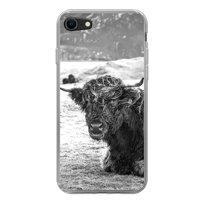 Produktbild von MuchoWow® Handyhülle Schutzhülle Hülle für iPhone 7 Schottischer Highlander - Berg - Tiere Silikon Softcase Handy Hülle - Kartenhalter