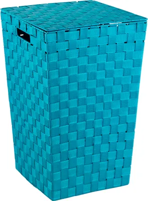 Produktbild von Wenko 22279100 Wäschetruhe Adria Square Fassungsvermögen 48 L, Polypropylen, petrol, 33 x 33 x 53 cm