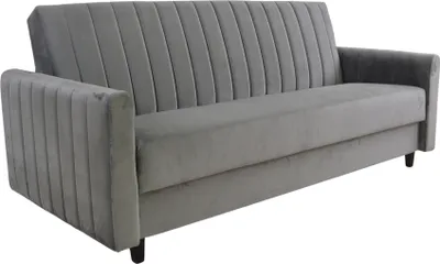 Produktbild von Emoebel24 Sofa mit Schlaffunktion, Bettcouch, Schlafsofa mit Bettkasten Grace Grau 210x97x90 cm