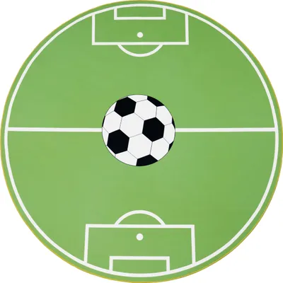 Produktbild von Kinder-Teppich, Spiel-Teppich Für Kinderzimmer Mit Fußball-Motiv, In Grün Grösse 80x150 cm