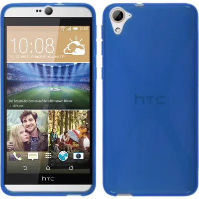 Produktbild von PhoneNatic Case kompatibel mit HTC Desire 826 - blau Silikon Hülle X-Style Cover
