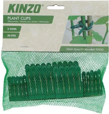 Produktbild von Kinzo Pflanzenclips 20 Stück, verschiedene Größen für schonende Befestigung an Stützen und Rankhilfen