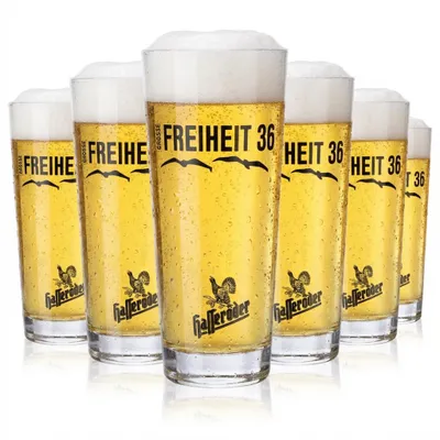 Produktbild von 6x Hasseröder Bier Glas Gläser Bierglas 0,3l Willibecher Große Freiheit 36