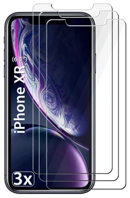 Produktbild von 3x iPhone XR Panzerglas Panzerfolie Schutzglasfolie Displayschutzglas Echt Glas Schutz Folie Display Glasfolie 9H