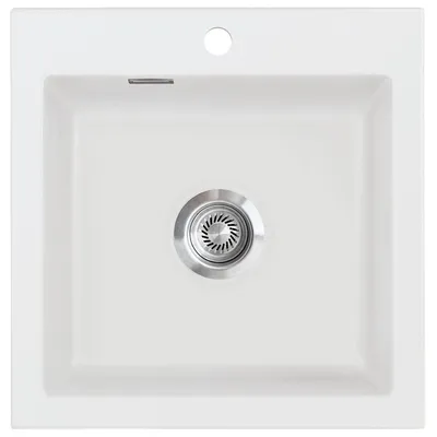 Produktbild von Auflagespüle KeraDomo MERA 51 in SATIN mit Handbetätigung