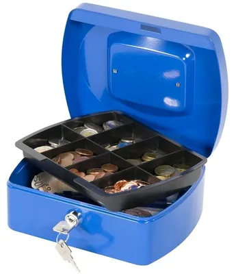 Obrázek produktu pro Q-Connect® KF02623 Pokladnička - 205 x 160 x 85 mm, modrá