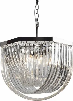 Image de Casa Padrino Verre Lampe à suspendre Argent 61 x H. 43 cm - Lampe à suspendre