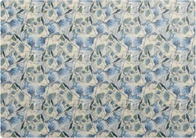 Produktbild von Aquarellblätter – Bodenschutzmatte – Rutschfest – Schutzmatte für Büro – Vinylmatte – Stuhlunterlage –100 x 70 cm