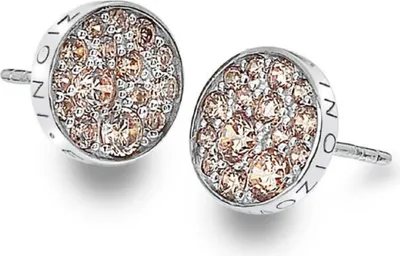 Productafbeelding van Zilveren oorbellen Hot Diamonds Emozioni Scintilla Champagne, modelnummer DE454