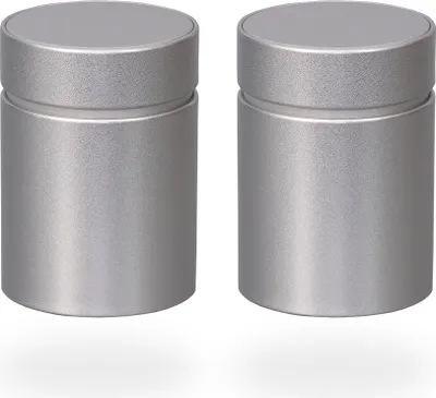Produktbild von tea4chill Teedosen / Kaffeedosen / Vorratsdosen Set, 2 Dosen Linea je 100g, silber mit Stülpdeckel