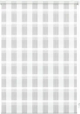 Produktbild von Gardinia EasyFix Doppelrollo ohne Bohren Karo weiß 100x150 cm inkl. Klemmträger