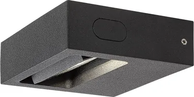 Zdjęcie produktu dla Kinkiet zewnętrzny LED Ganges czarny mat 7W Neutralna biel 575lm aluminium wym:11x12x3,5cm IP65 Rabalux