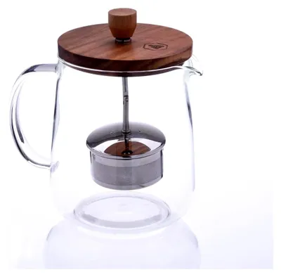 Produktbild von Glasteesieb mit Holzdeckel, 1 Liter