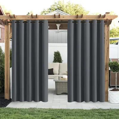 Immagine prodotto di Tenda da esterno protezione solare resistente alle intemperie tende oscuranti impermeabili con occhielli per patio balcone cortile, 180x243cm, grigio scuro
