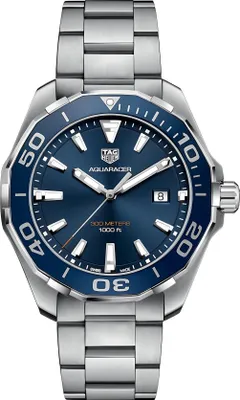 Zdjęcie produktu dla Zegarek męski Tag Heuer Aquaracer srebrno-niebieski WAY101C.BA0746