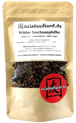 Produktbild von Asiafoodland - Wilder Szechuanpfeffer - Ganze Pfefferkörner - 50g