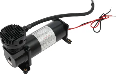 Image de Kit compresseur d'air - Compresseur 12 V - 200 PSI - Électrique - Pour suspension pneumatique et klaxon à air comprimé - Noir
