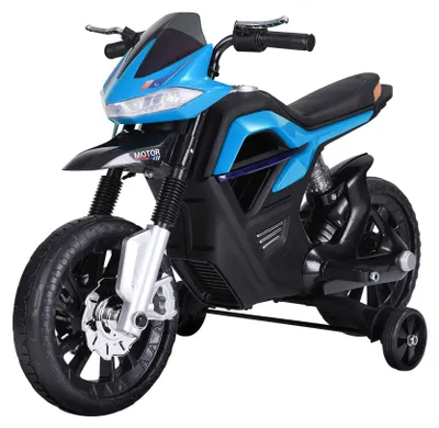 Produktbild von HOMCOM Kindermotorrad Kinder-Elektromotorrad 3-6 Jahren Elektrofahrzeuge Blau