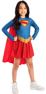 Zdjęcie produktu dla Oficjalny strój dziecięcy Supergirl od Warner Brothers DC Comics, rozmiar 7-8 lat