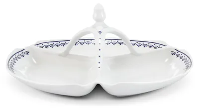 Image de Cabaret trois pièces, 29,5 cm, Porcelaine tchèque, Hyggeline, bleu, Leander