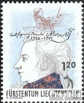 Produktbild von Briefmarken Liechtenstein 2006 Mi 1427 (kompl.Ausg.) gestempelt Wolfgang Amadeus Mozart