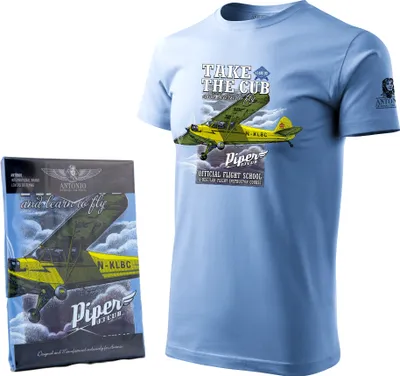Obrázek produktu pro Tričko s letadlem PIPER J-3 CUB (L)