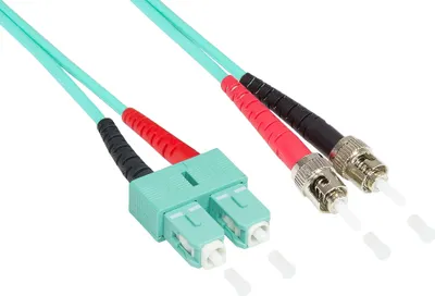 Produktbild von Patchkabel LWL Duplex OM3 (Multimode, 50/125) ST/SC, 2m, Good Connections®