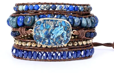 Produktbild von Lapislazuli Wickelarmband - Hope