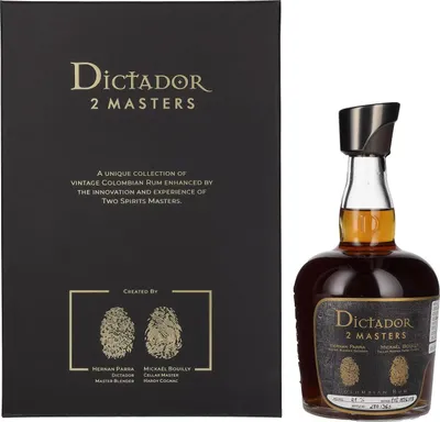 Produktbild von Dictador 2 MASTERS 1978 39 Years Old Hardy Finish 41% Vol. 0,7l in Geschenkbox