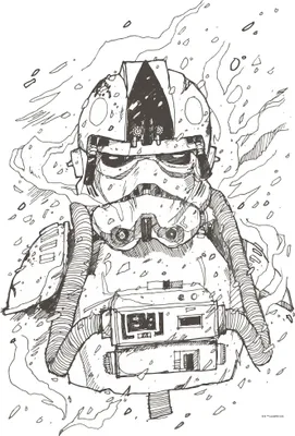 Produktbild von Wandbild - Star Wars Pilot Drawing - Größe 50 x 70 cm