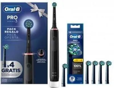 Immagine prodotto di Braun Oral-B Pro 3 Spazzolino/ Include 4 testine/ Nero