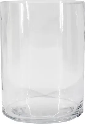 Produktbild von INNA-GLAS Blumenvase Zylinder Sansa Ocean, recycelt, klar, 20cm, Ø15cm - Glasvase