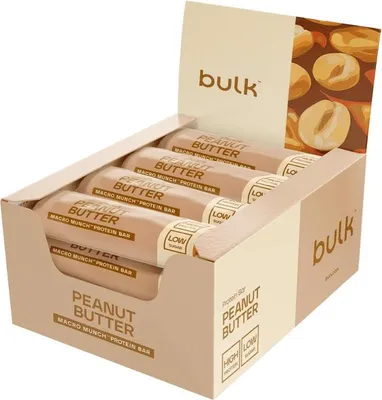 Produktbild von Bulk Macro Munch Protein Bar (12x62g) Peanut Butter - Riegel - Protein-Riegel