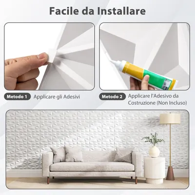 Produktbild von 3D-Wandpaneele – Wanddekoration – Wandverkleidungen – Geometrische Paneele – PVC-Wandverkleidung – Weiß