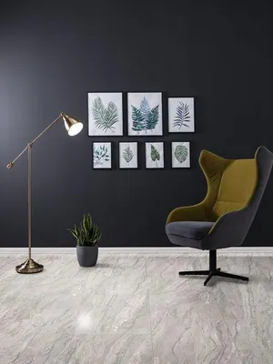 Produktbild von Click-Vinyl CHECK One 2158 Kapellen Marmor Hochglanz-Fliese XL inkl. Trittschall Standard -1m²