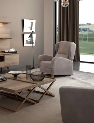 Produktbild von Luxus Relaxsessel Lesesessel Modernes Design Einsitzer Taupe Modern