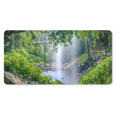 Produktbild von MuchoWow® Mauspad Mousepad Dschungel - Regenwald - Wasser - Wasserfall - Pflanzen 60x30 cm - Mousepads - Maus Mat - Pad - Mausunterlage - Nachhaltig