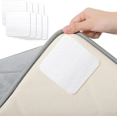 Obrázok produktu pre Sada Azomor® s 8 protisklzovými podložkami pod koberce, umývateľná podložka, prispôsobiteľná, bezpečná priľnavosť