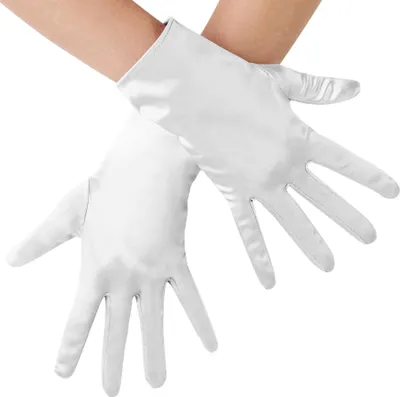 Produktbild von Satin-Handschuhe - weiß