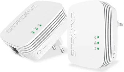 Produktbild von Strong POWERL1000DUOMINI, 1000 Mbit/s, IEEE 802.3, IEEE 802.3u, Gigabit Ethernet, 10,100,1000 Mbit/s, HomePlug AV2, 128-bit AES