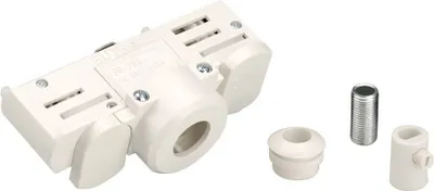 Produktbild von Eutrac 3-Phasen Stromschienenadapter verkehrsweiss inkl Montagezubehör