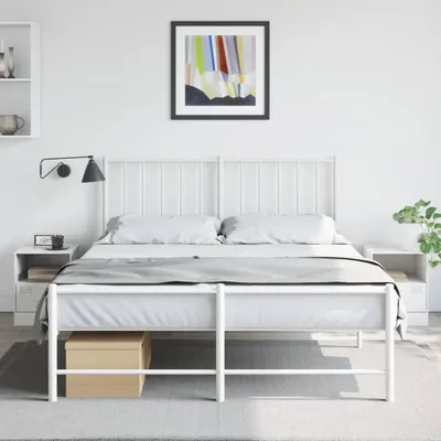 Produktbild von Design Nachttische 2 Stk. Weiß 34,5x39x44 cm Stahl, Nachttische & -schränke 2024 Neu