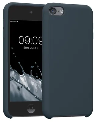 Produktbild von kwmobile Schutzhülle kompatibel mit Apple iPod Touch 6G / 7G (6. und 7.Generation) - Hülle Silikon gummiert - Cover Case in Dunkler Schiefer