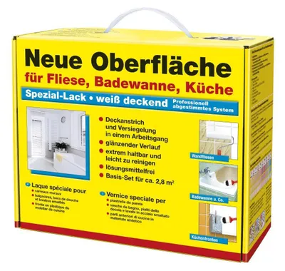 Produktbild von Decotric Basis Set, Neue Oberfläche Speziallack für Fliese, Badewanne und Küche, 25001000