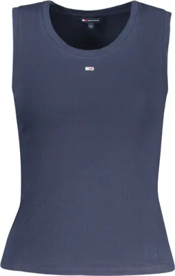 Produktbild von Blaues Damen-Tanktop aus Baumwolle mit Stickerei und Logo